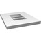 Ekena Millwork Vertical Surface Mount PVC Gable Vent: Functional, w/ 3-1/2"W x 1"P Standard Frame, 12"W x 14"H GVPVE12X1401SF - alternate 3
